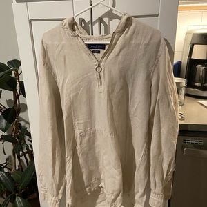 Zara relaxed fit half zip hoodie